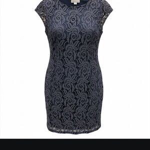 Coldwater Creek Midnight Blue Lace Mini Dress size 16P